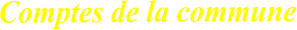 Comptes de la commune
